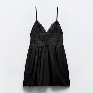 NWT ZARA EMBROIDERED SHORT DRESS